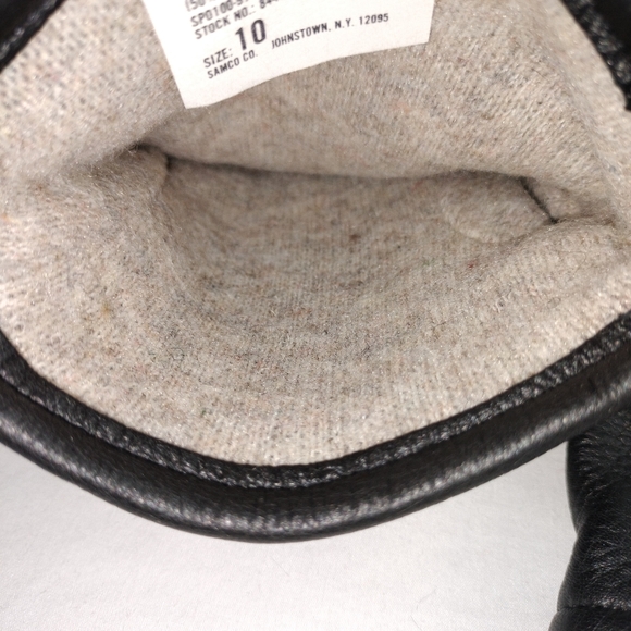 Samco Co. Black Genuine Black Leather Wool Lined Gloves - Picture 6 of 6